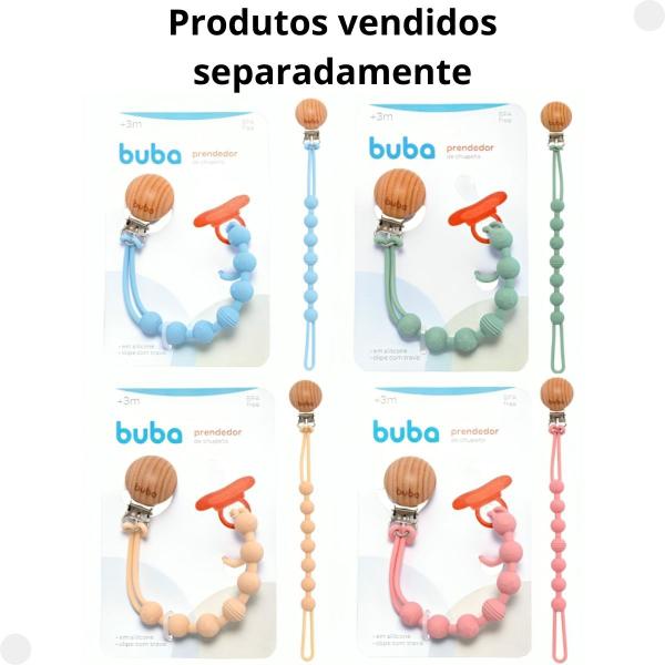 Imagem de Prendedor de Chupeta Bege Em Silicone Livre BPA - Buba