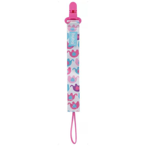 Prendedor de Chupeta Buba Elefantinho Rosa Imagem de Prendedor de Chupeta Buba Elefantinho Rosa