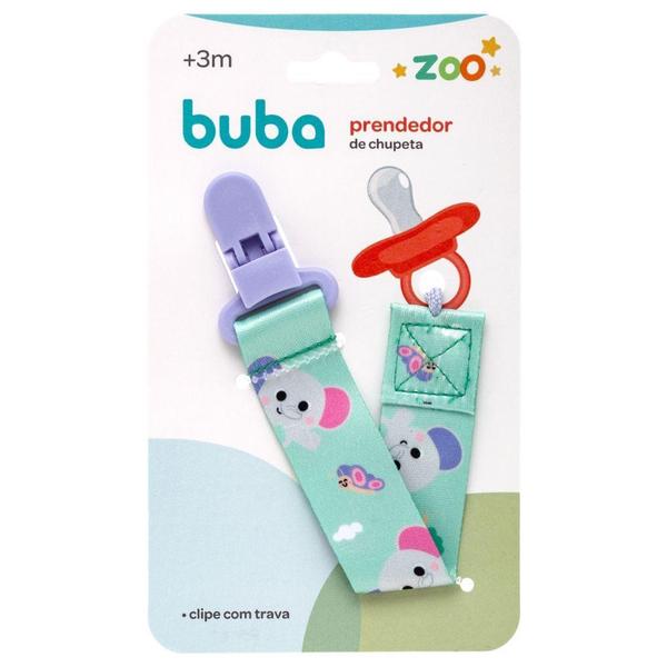 Prendedor de Chupeta Buba Zoo Elefante (+3m) Imagem de Prendedor de Chupeta Buba Zoo Elefante (+3m)