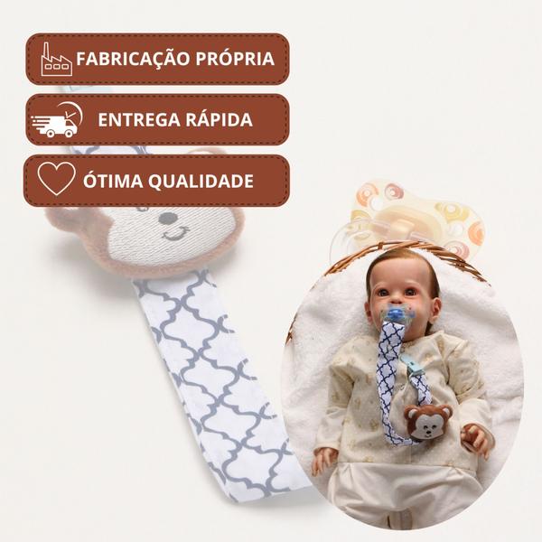 Imagem de Prendedor de Chupeta com Fecho e Trava Para Bebê Menina Menino