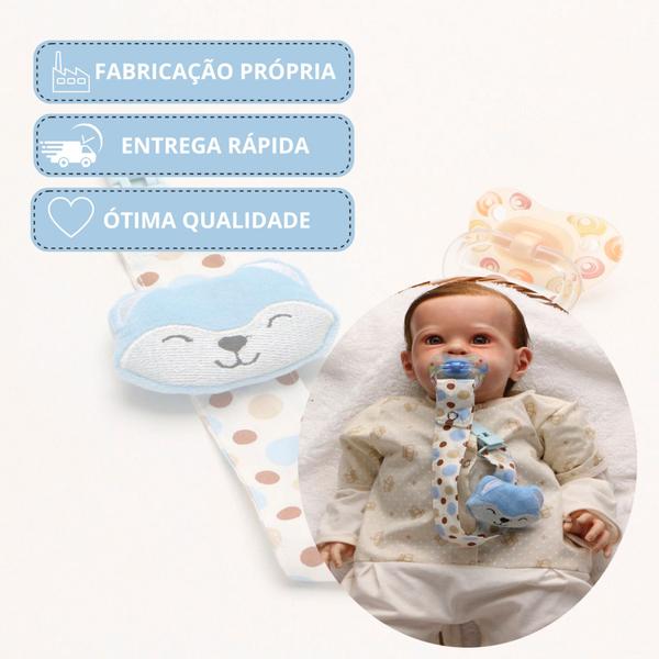 Imagem de Prendedor de Chupeta com Fecho e Trava Para Bebê Menina Menino