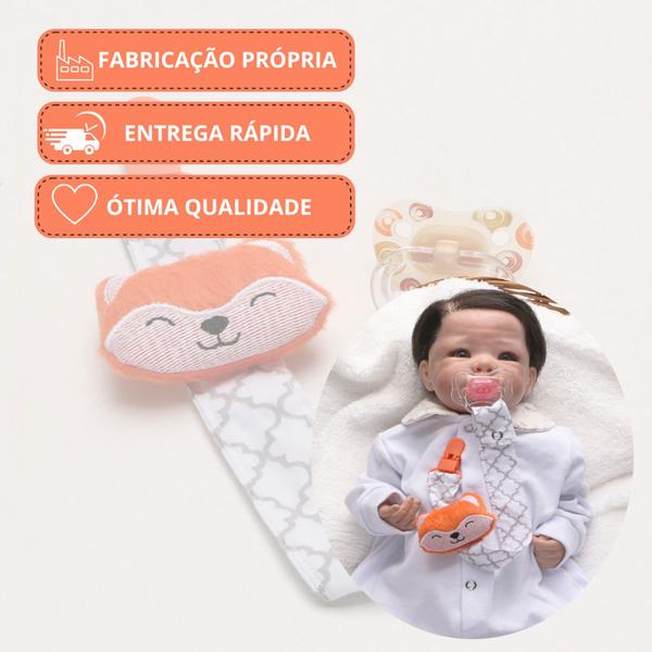 Imagem de Prendedor de Chupeta com Fecho e Trava Para Bebê Menina Menino