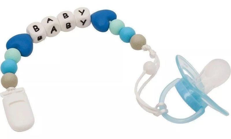 Prendedor de Chupeta em Silicone Azul R.11940 Buba Única Imagem de Prendedor de Chupeta em Silicone Azul R.11940 Buba Única