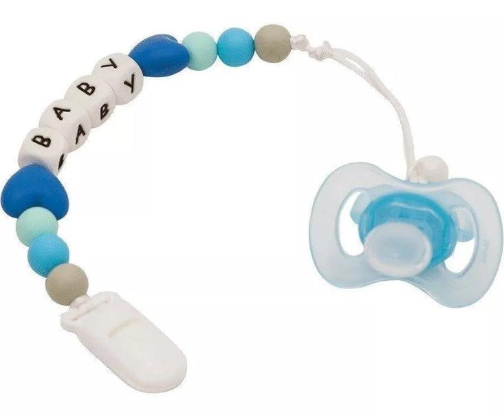 Prendedor de Chupeta em Silicone Azul R.11940 Buba Única Imagem de Prendedor de Chupeta em Silicone Azul R.11940 Buba Única