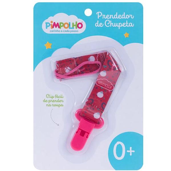 Imagem de Prendedor De Chupeta Estampado Com Clips 14cm Pimpolho