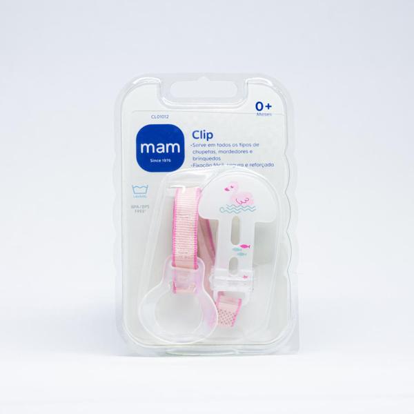 Prendedor De Chupeta Mam Clip 0m+ Rosa Imagem de Prendedor De Chupeta Mam Clip 0m+ Rosa