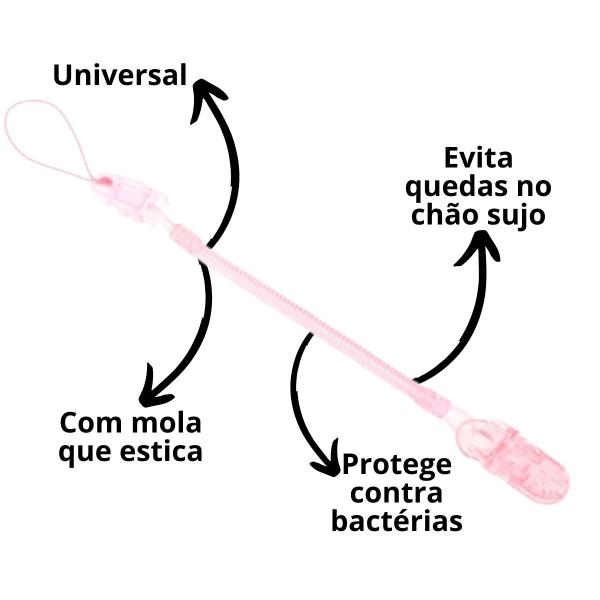 Imagem de Prendedor de chupeta modelo mola bico bebe universal