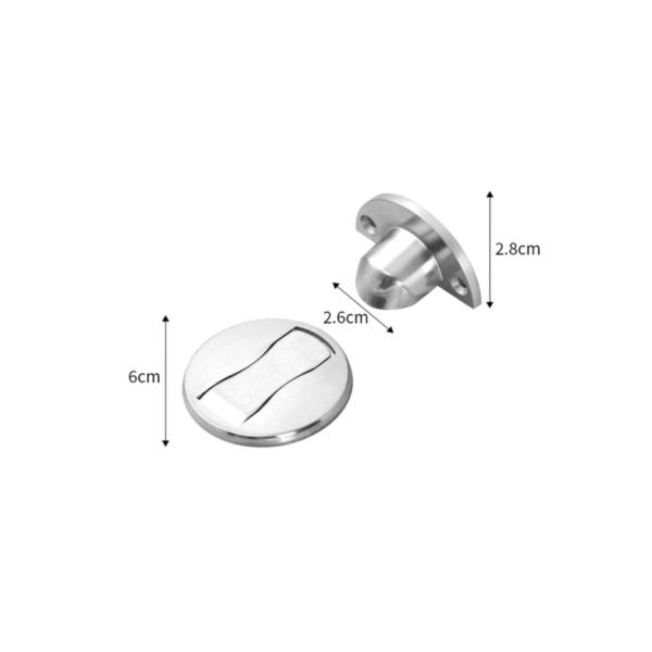 Imagem de Prendedor de Porta Magnético Modelo Tampa Cromado Desicon