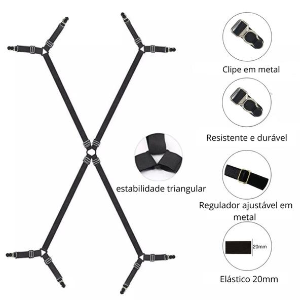 Imagem de Prendedor Elastico Para Lençol Regulável Casal Queen King