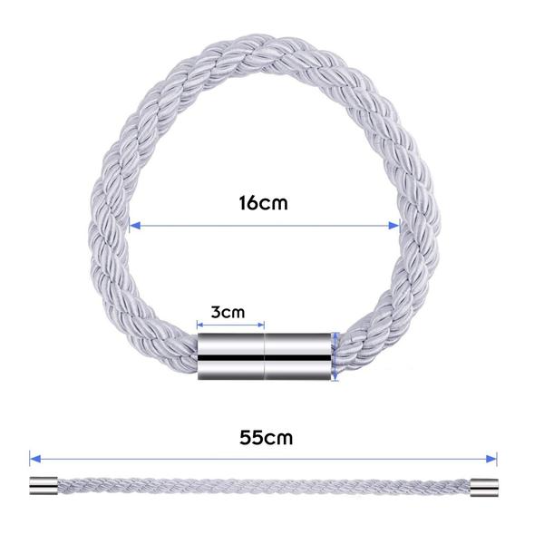 Imagem de Prendedor Para Cortina Abraçadeira Fecho Magnetico Forte Cordão Grosso Linda Decoração e Útil Para Segurar do Vento 1 Peça