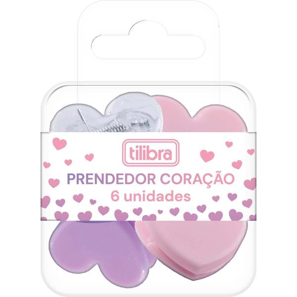 Imagem de Prendedor Plast Coração blt/6