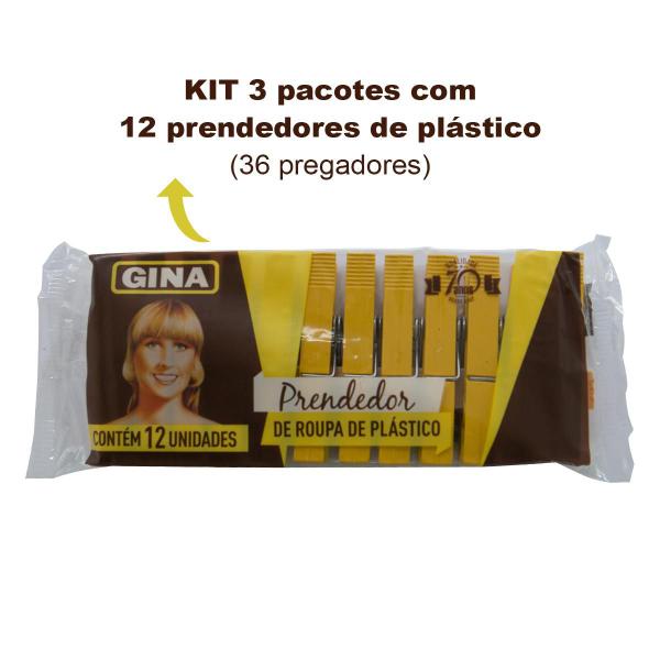 Imagem de Prendedores de Plastico Gina para roupas tecidos varal lençol decoração artesanato 36 unidades