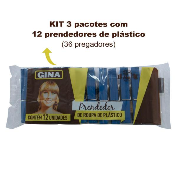 Imagem de Prendedores de Plastico Gina para roupas tecidos varal lençol decoração artesanato 36 unidades