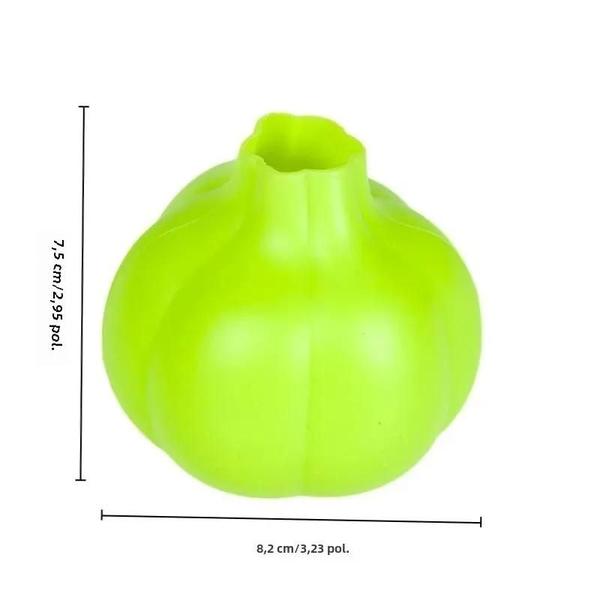 Prensa de Alho de Silicone Multifuncional - Descascador, Purê e Moedor Imagem de Prensa de Alho de Silicone Multifuncional - Descascador, Purê e Moedor