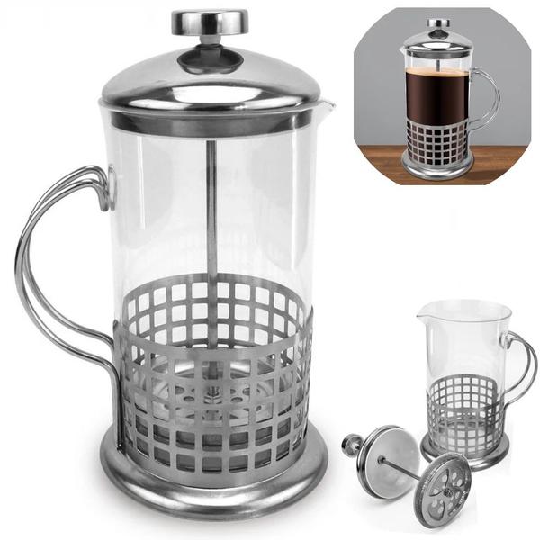 Imagem de Prensa Francesa Cafeteira Manual 800 Ml Vidro e Inox  Clink 