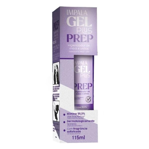 Imagem de Prep Higienizador Impala De Mãos E Unhas Gel Plus 115ml