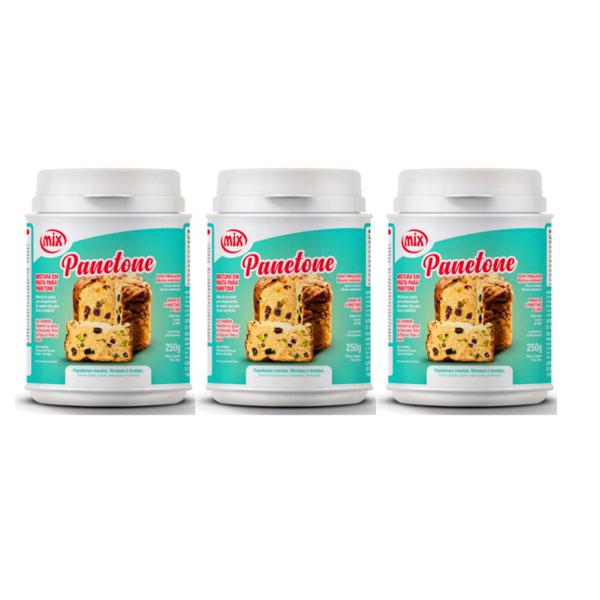 Preparado Mistura Para Panetone, Chocotones Kit 3 Potes - Mix Imagem de Preparado Mistura Para Panetone, Chocotones Kit 3 Potes
