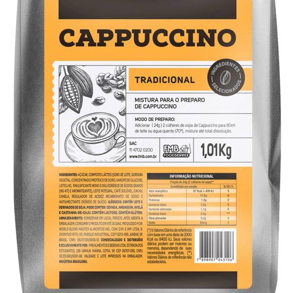 Preparado para Cappuccino FMB 1,01 kg Imagem de Preparado para Cappuccino FMB 1,01 kg