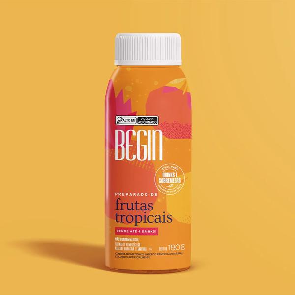 Imagem de Preparado para drinks begin sabor frutas tropicais de 180g