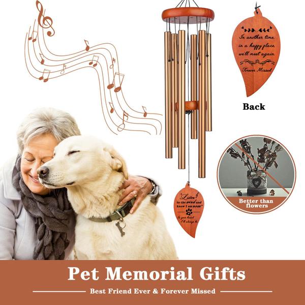 Presente de simpatia para cães Memorial Wind Chime VENBEEL Pet Loss Imagem de Presente de simpatia para cães Memorial Wind Chime VENBEEL Pet Loss