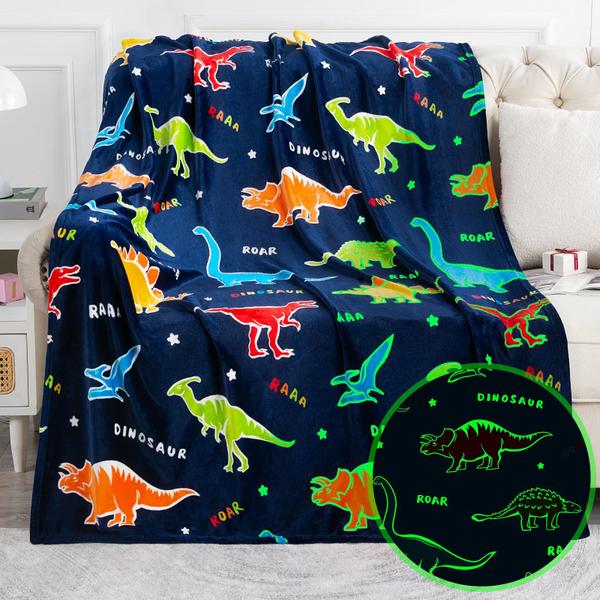 Presentes de dinossauro e brinquedos para crianças e meninos Glow in the Dark Blanket Dino Throw, de 1 a 13 anos, filho adolescente, menina, presente de aniversário, Natal, Halloween, Dia dos Namorados, Páscoa, presente infantil para adolescentes - Jekeno Imagem de Presentes de dinossauro e brinquedos para crianças e meninos Glow in the Dark Blanket Dino Throw, de 1 a 13 anos, filho adolescente, menina, presente de aniversário, Natal, Halloween, Dia dos Namorados, Páscoa, presente infantil para adolescentes