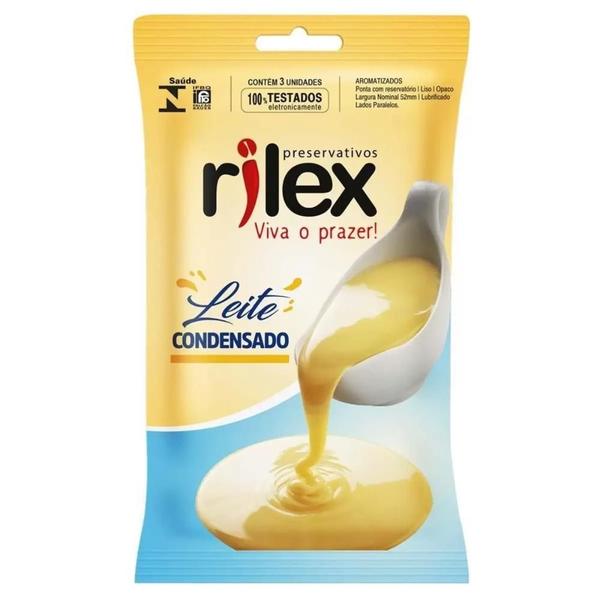 Imagem de Preservativo Aroma Leite Condensado Rilex 3 Unidades