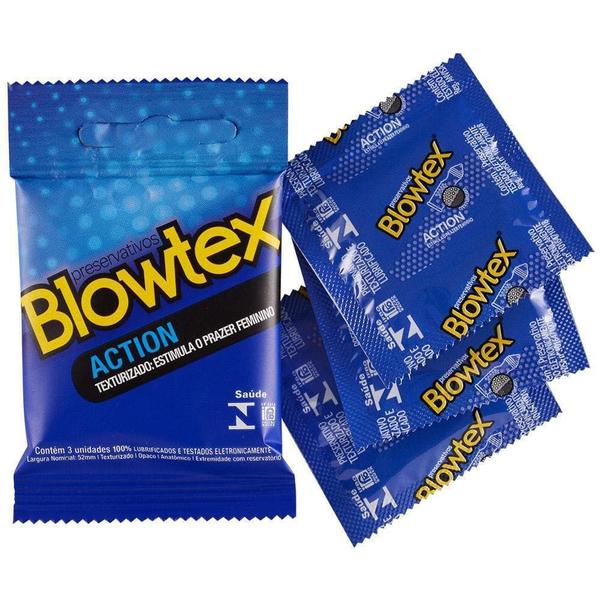 Imagem de Preservativo Blowtex Action com 3 Unidades