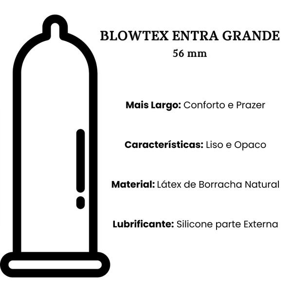 Imagem de Preservativo Blowtex Extra Grande 56mm com Látex 5un