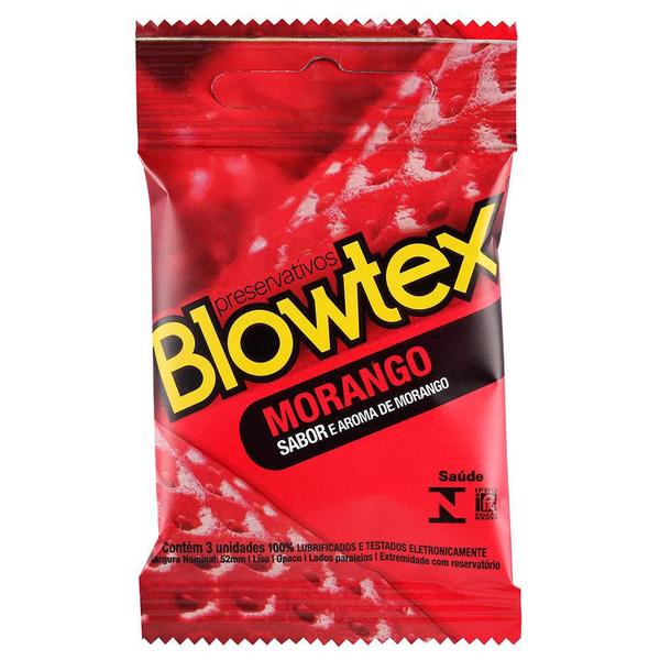 Imagem de Preservativo Blowtex Morango com 3 Unidades