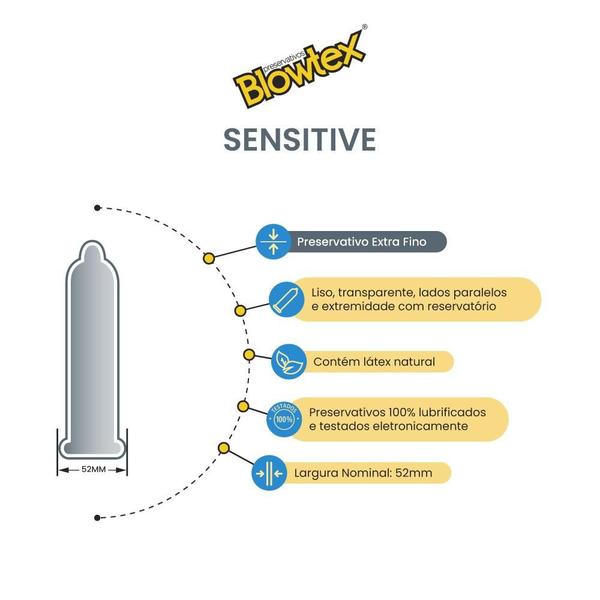 Imagem de Preservativo Blowtex Sensitive 6un