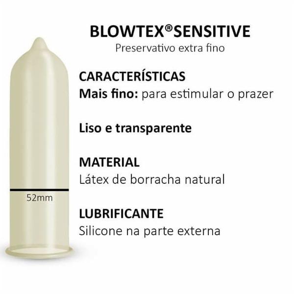 Imagem de Preservativo Blowtex Sensitive Extra Fino com 3 Unidades