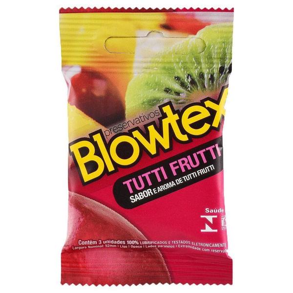 Imagem de Preservativo Blowtex Tutti-Frutti com 3 Unidades