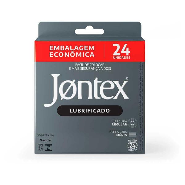 Imagem de Preservativo Camisinha Jontex Lubrificado 24 Unidades Caixa