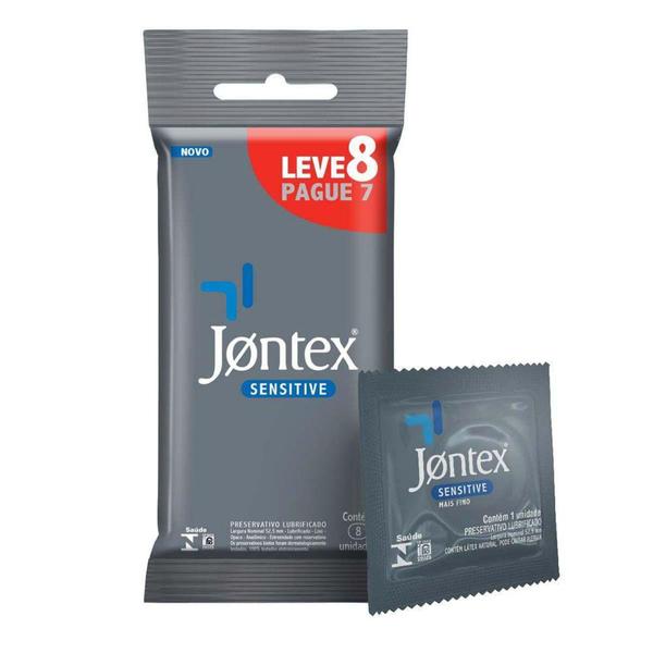 Imagem de Preservativo Jontex Sensitive Leve 8 Pague 7 Unidades