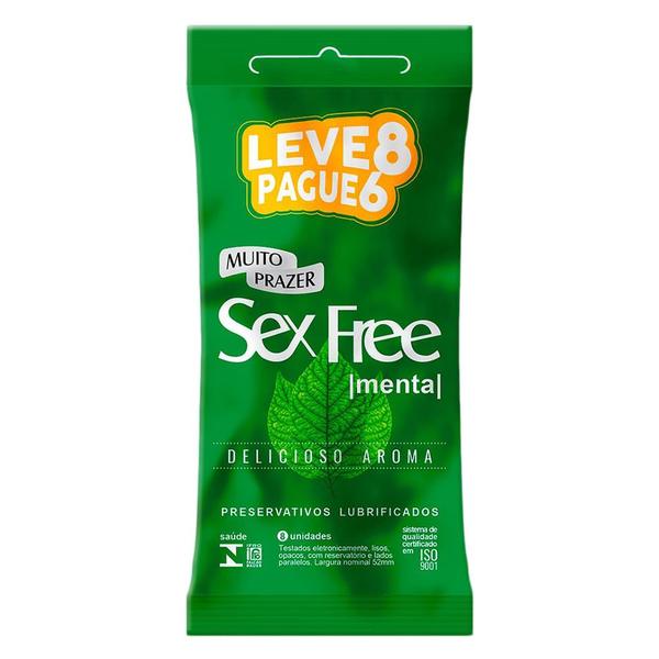 Imagem de Preservativo Sex Free Menta Leve 8 Pague 6