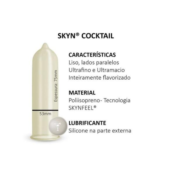 Imagem de Preservativo Skyn Cocktail Extra Fino Sem Látex 6 Camisinhas