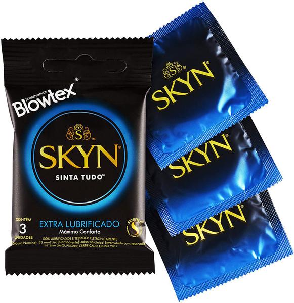 Imagem de Preservativo Skyn Extra Lubrificado Poliisopreno Alérgicos ao Látex 3Pct com 3 Unidades