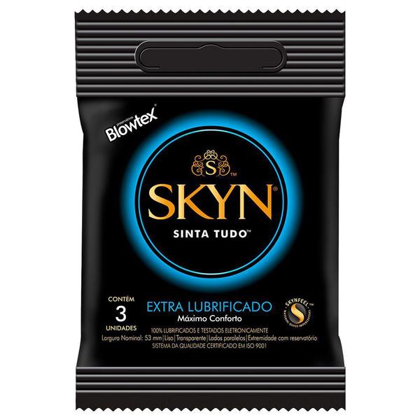 Imagem de Preservativo Skyn Extra Lubrificado Poliisopreno Alérgicos ao Látex 3Pct com 3 Unidades