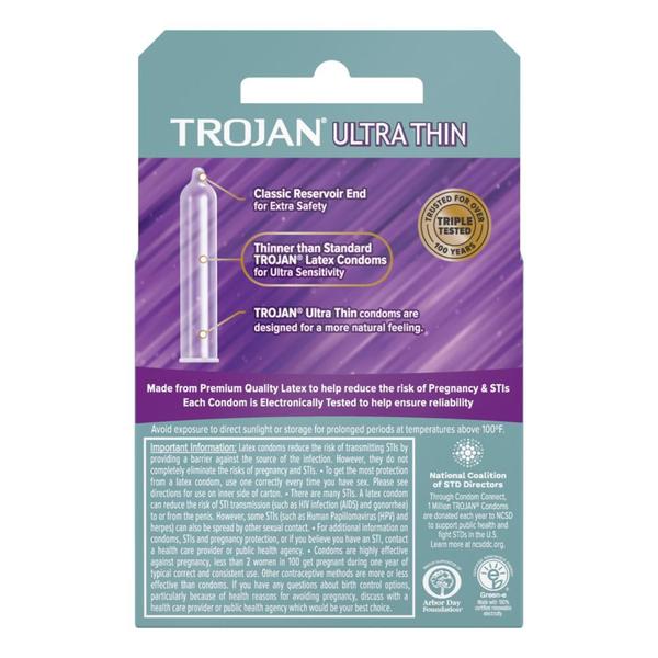 Imagem de Preservativo Trojan Ultra Thin Sensitive  caixa com 3 unidades