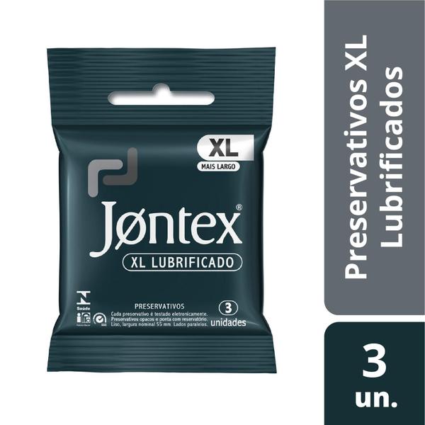 Imagem de Preservativo Xl Jontex Lubrificante com 3 Unidades