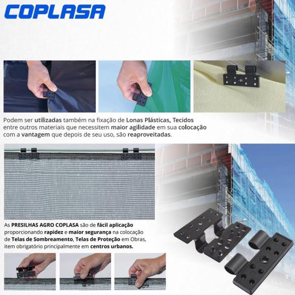 Presilha Agroclip Para Tela Sombrite Sombreamento 70 Peças - Coplasa Imagem de Presilha Agroclip Para Tela Sombrite Sombreamento 70 Peças