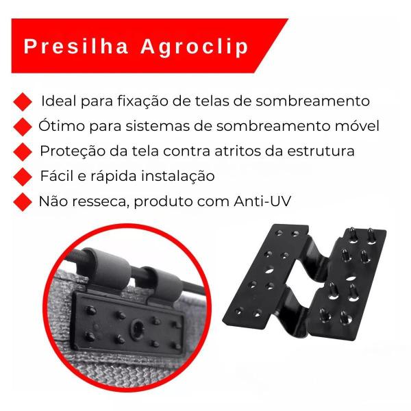 Presilha Agroclip Para Tela Sombrite Sombreamento 70 Peças - Coplasa Imagem de Presilha Agroclip Para Tela Sombrite Sombreamento 70 Peças