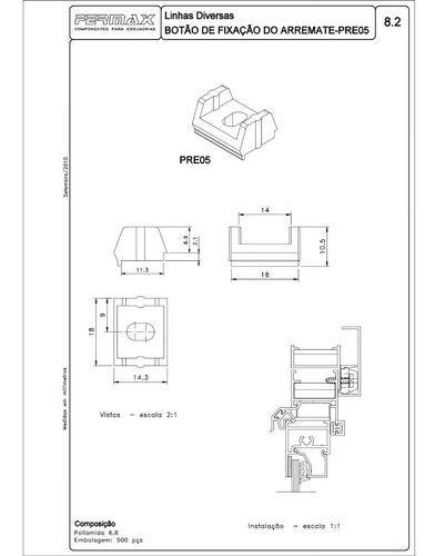 Imagem de Presilha Arremate Alumínio Fixador Nyl190 Fermax - 500pçs