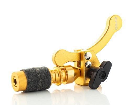 Imagem de Presilha de Chimbal X-Pro by C. Ibañez Color Gold com Alavanca para tocar chimbal solto com pedal duplo