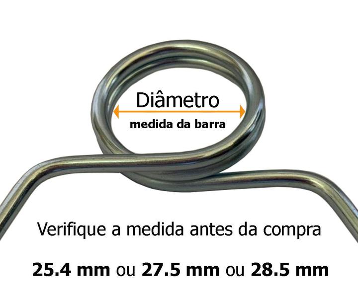 Imagem de Presilha Grampo Barra Musculação 2 Voltas 28,5 Mm 3 Pares