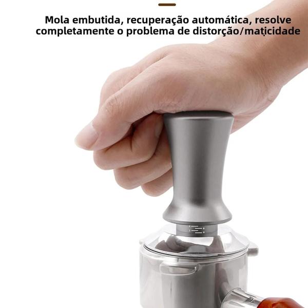 Imagem de Pressão Constante Da Calcadeira Do Café De Aço Inoxidável 51 53 58mm Imprensa Do Pó Do Café Expresso