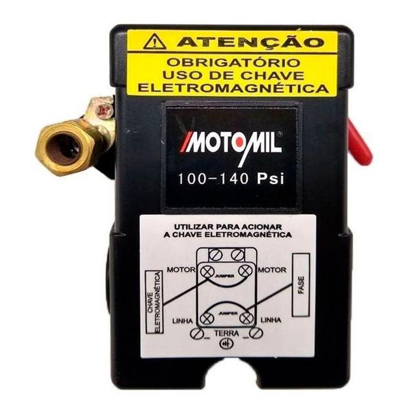 Pressostato 4 Vias Media Pressão 100/140 Psi Motomil 36347.4 Imagem de Pressostato 4 Vias Media Pressão 100/140 Psi Motomil 36347.4