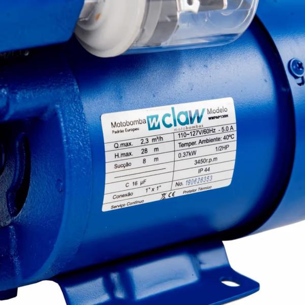 Imagem de Pressurizador claw wmpap130h 1/2cv 60hz monofásico 220v