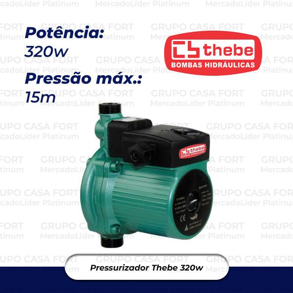 Imagem de Pressurizador De Água 320w Até 2700 Litros Por Hora Thebe 110v