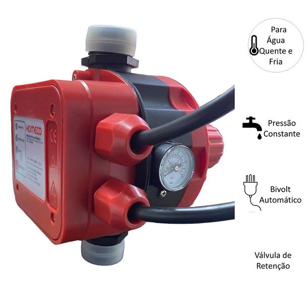 Imagem de Pressurizador de Água Bivolt Automático com Manometro 1cv 